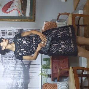 Worthington black lace cocktail dress size 4